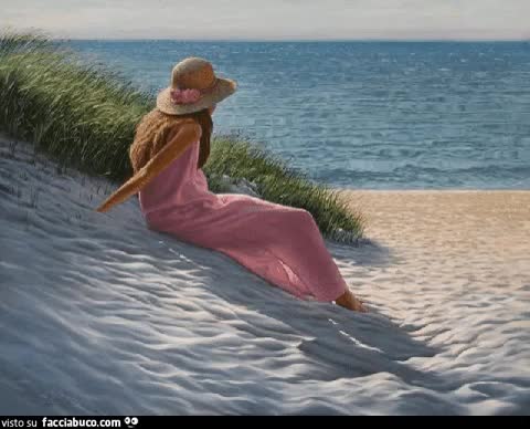 Fanciulla in riva al mare